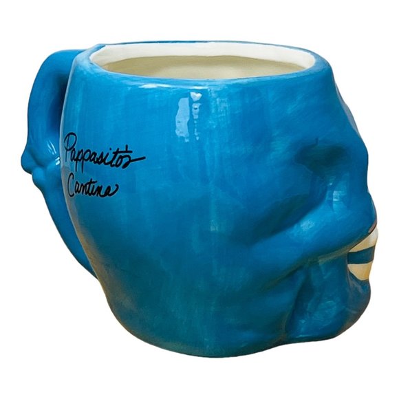 Pappasito's Cantina Day of The Dead 3D Skull Mug Blue EUC - Picture 5 of 12